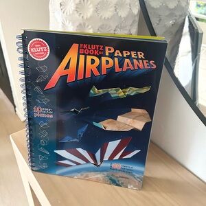 Klutz Book of Paper Airplanes Craft Kit Instruction Book w/ Paper Partial
